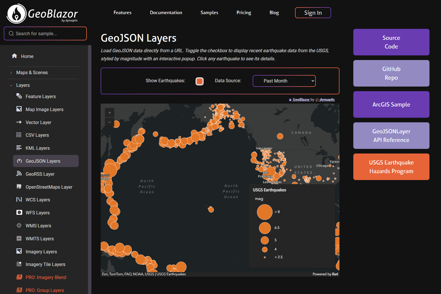 Visualizing Real-World Data with GeoJSONLayer in GeoBlazor