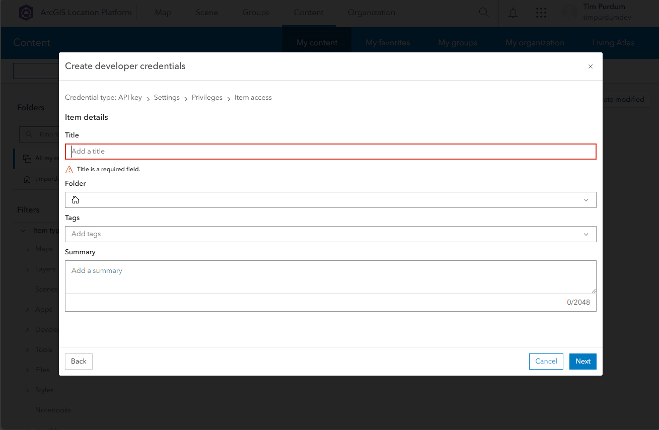 API Key Summary