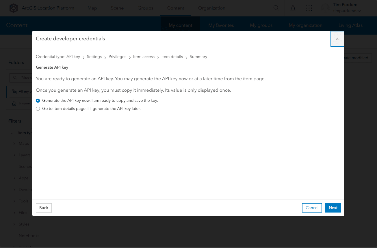 API Key Created